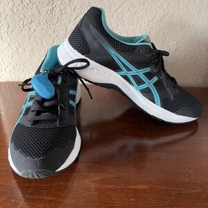 NWT Asics Gel-Contend 5 AmpliFoam Sneakers. Black/Turquoise Women Size 9